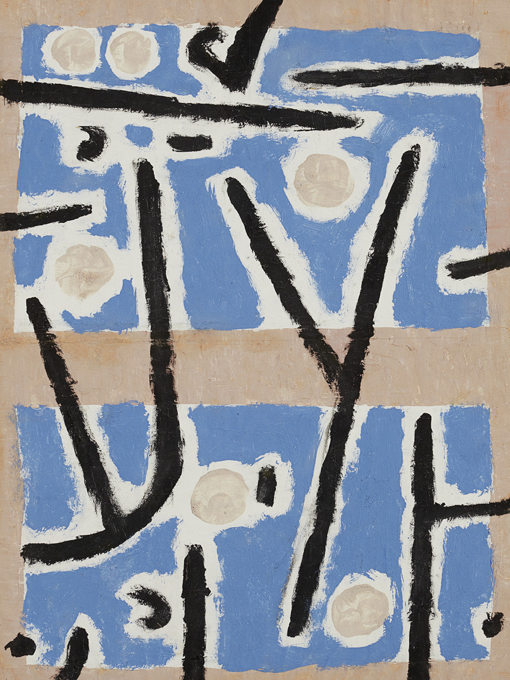 Paul Klee - Untitled Blue and Black Abstract Print