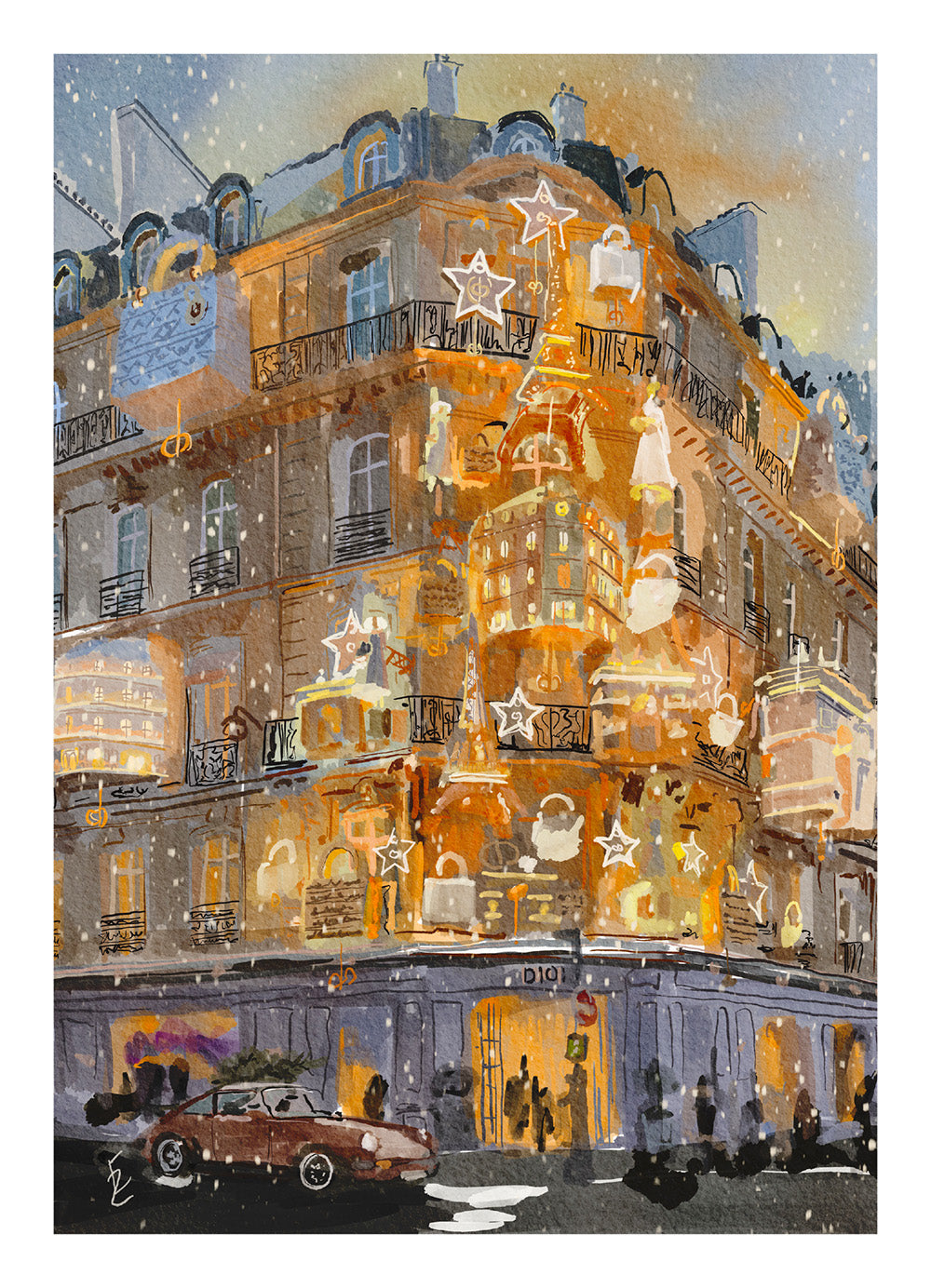 Ekaterina Zagorska - Dior Christmas Print