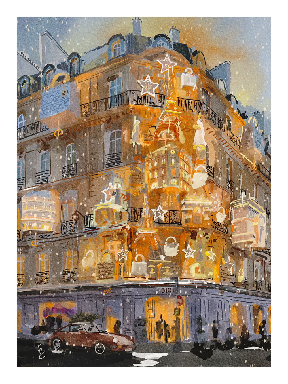 Ekaterina Zagorska - Dior Christmas Print
