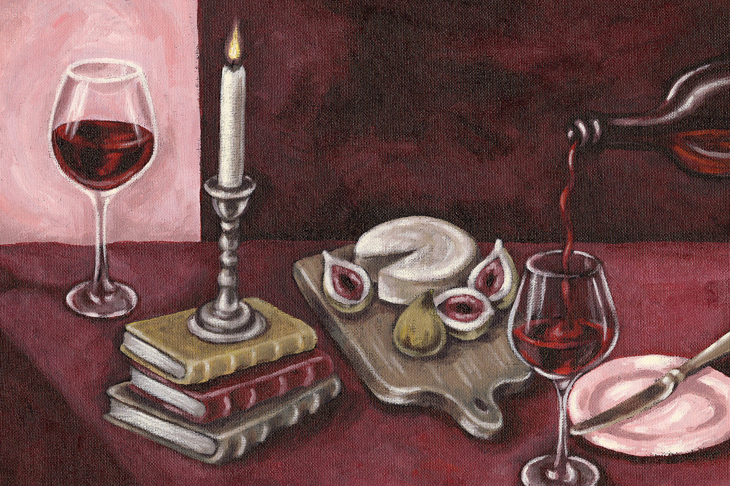 Bordeaux Table Print