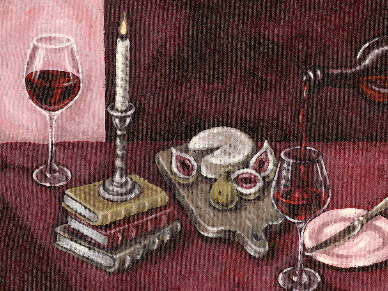 Bordeaux Table Print