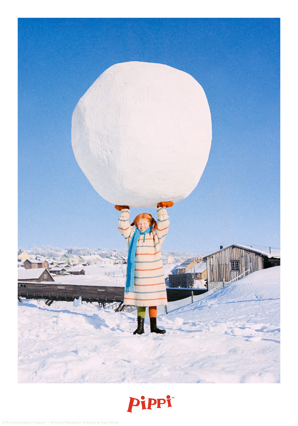 Pippi Longstocking and Snowball Print