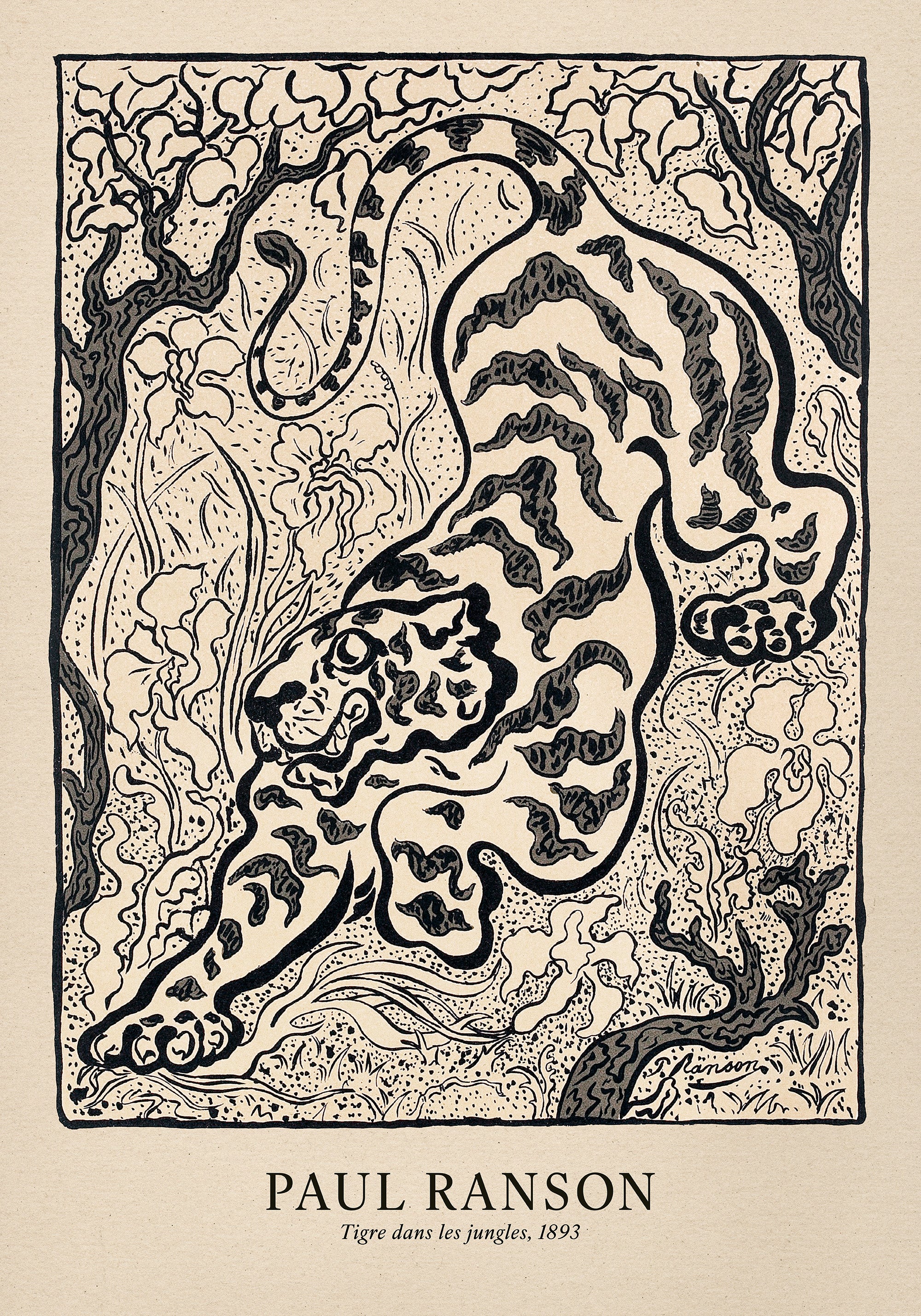 Paul Ranson - Tiger in the Jungle Print