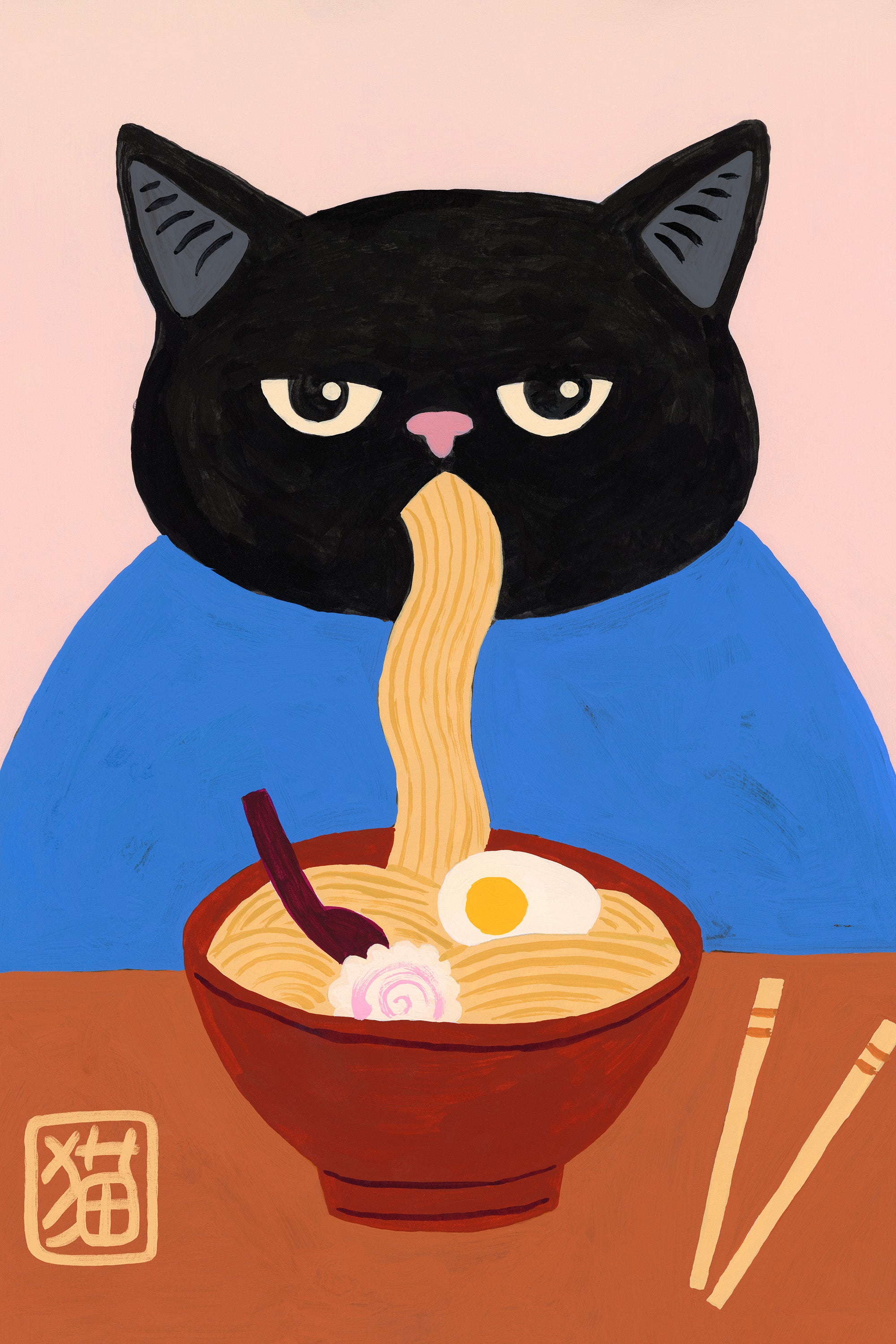 Meowmen Dinner Print