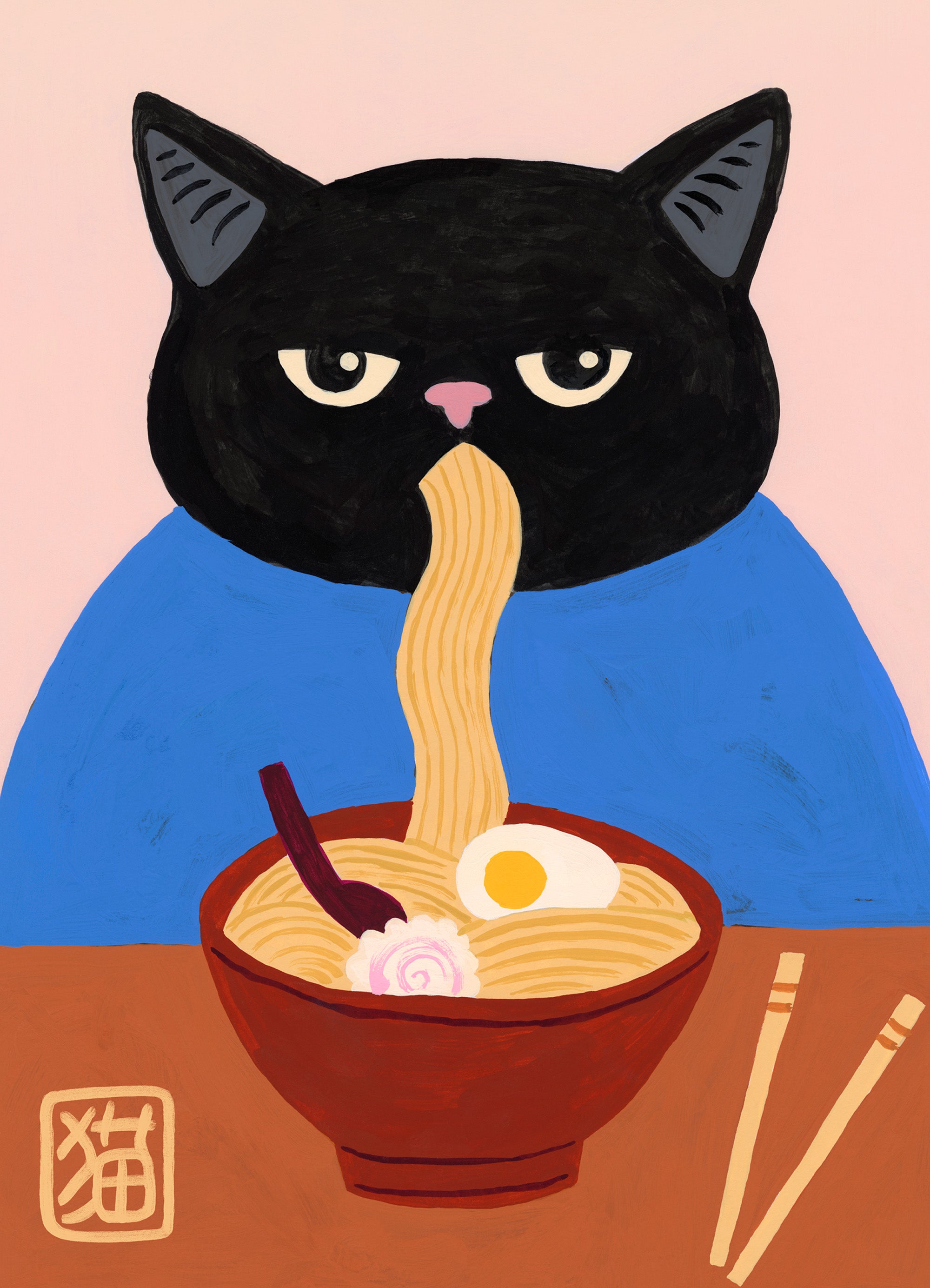 Meowmen Dinner Print
