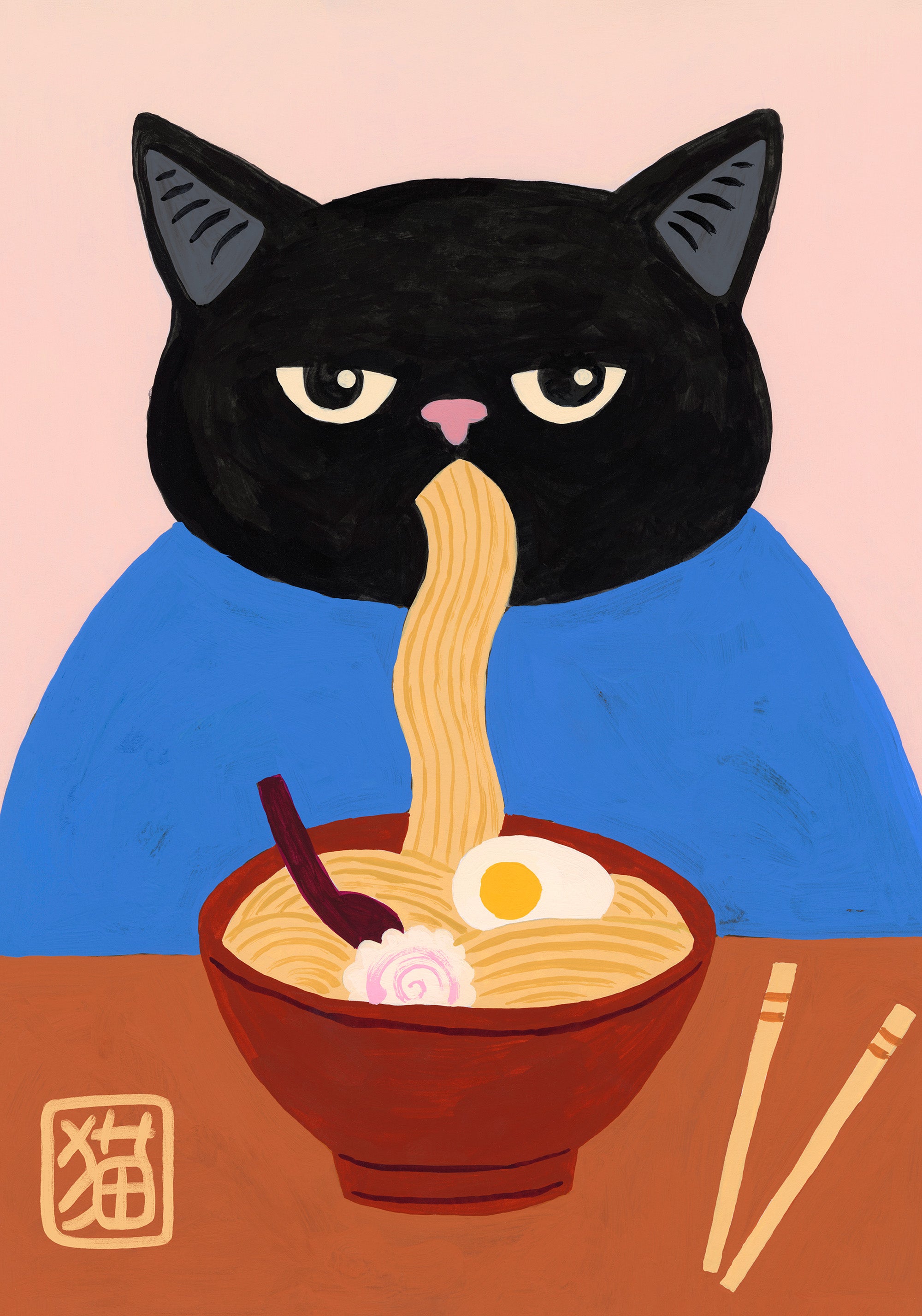 Meowmen Dinner Print
