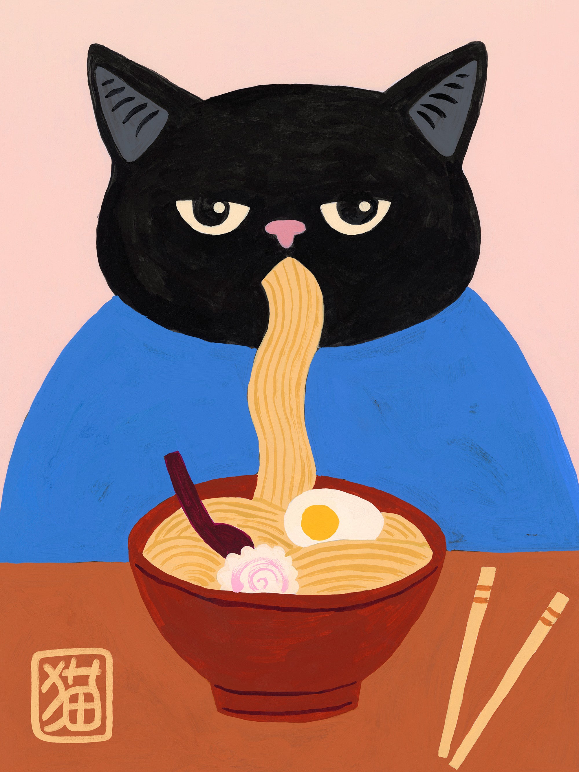 Meowmen Dinner Print
