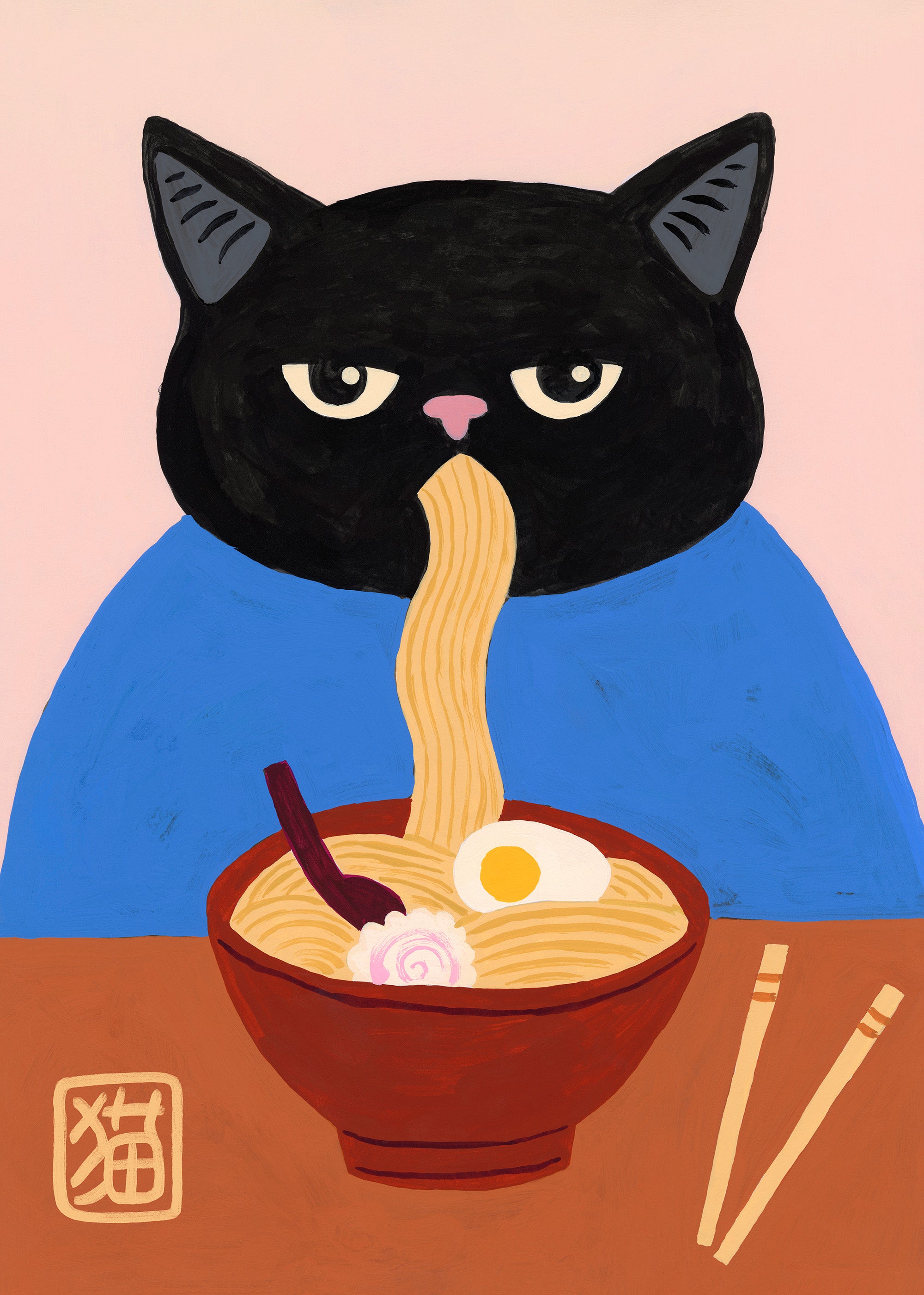 Meowmen Dinner Print