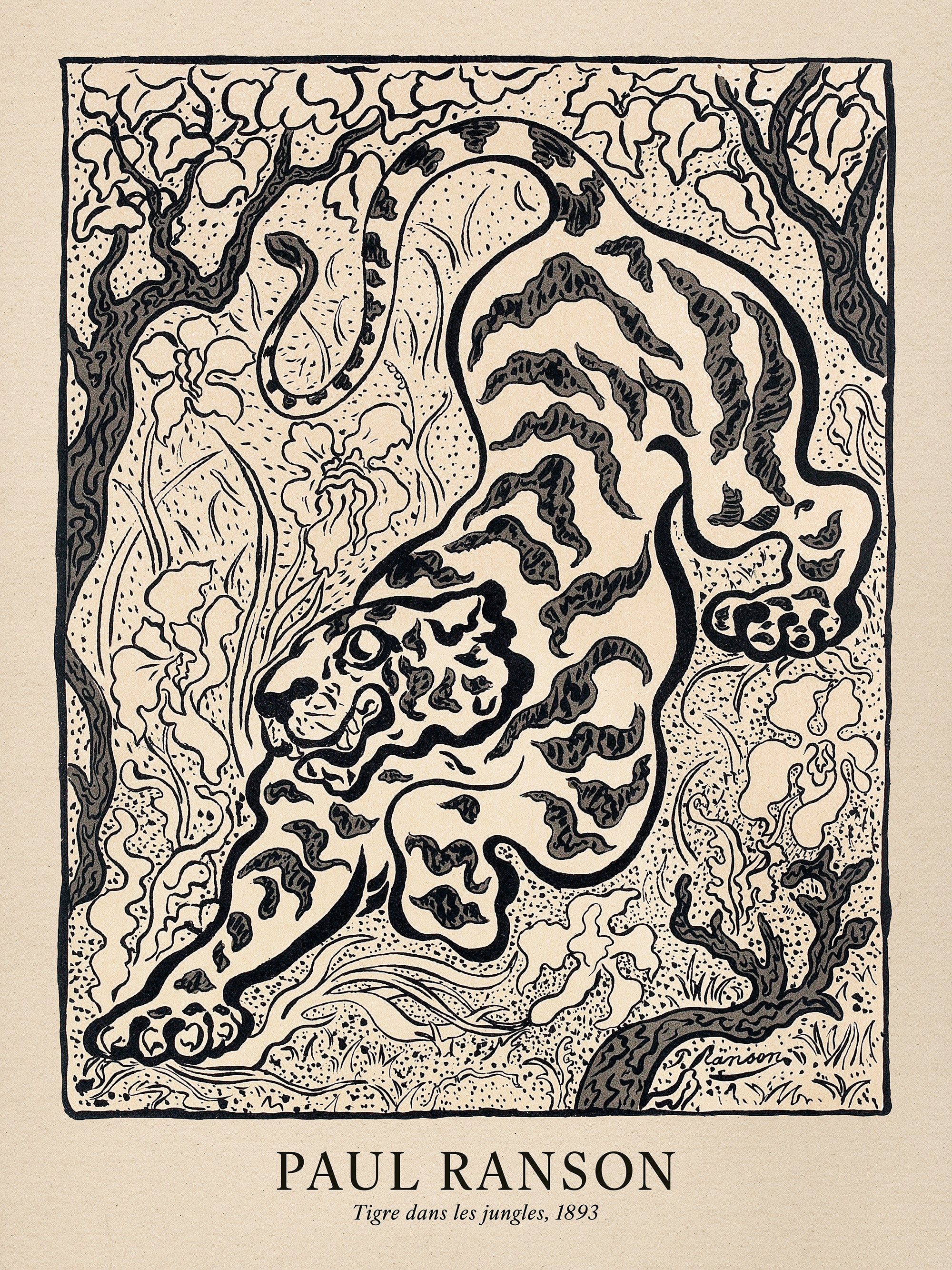 Paul Ranson - Tiger in the Jungle Print