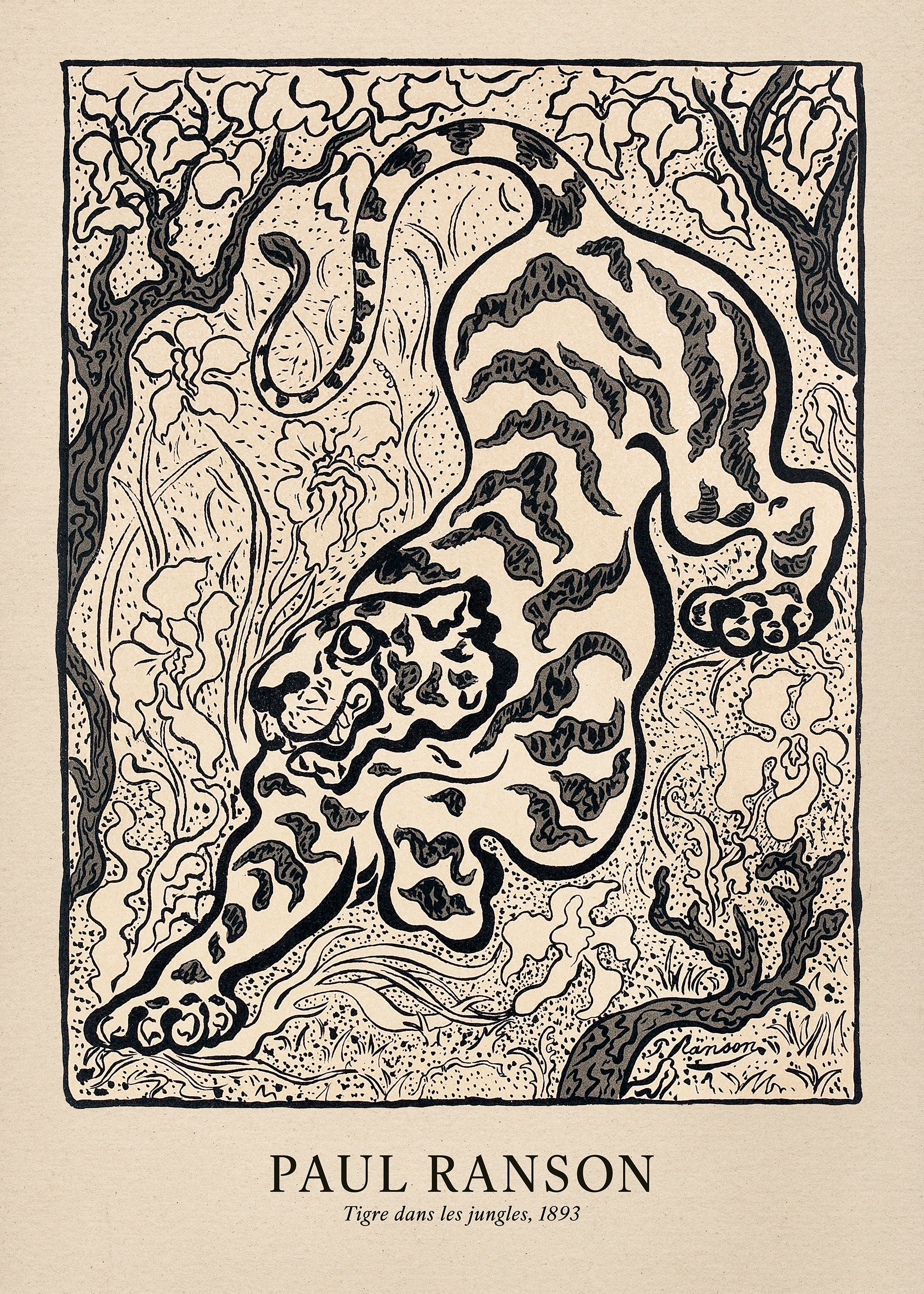 Paul Ranson - Tiger in the Jungle Print