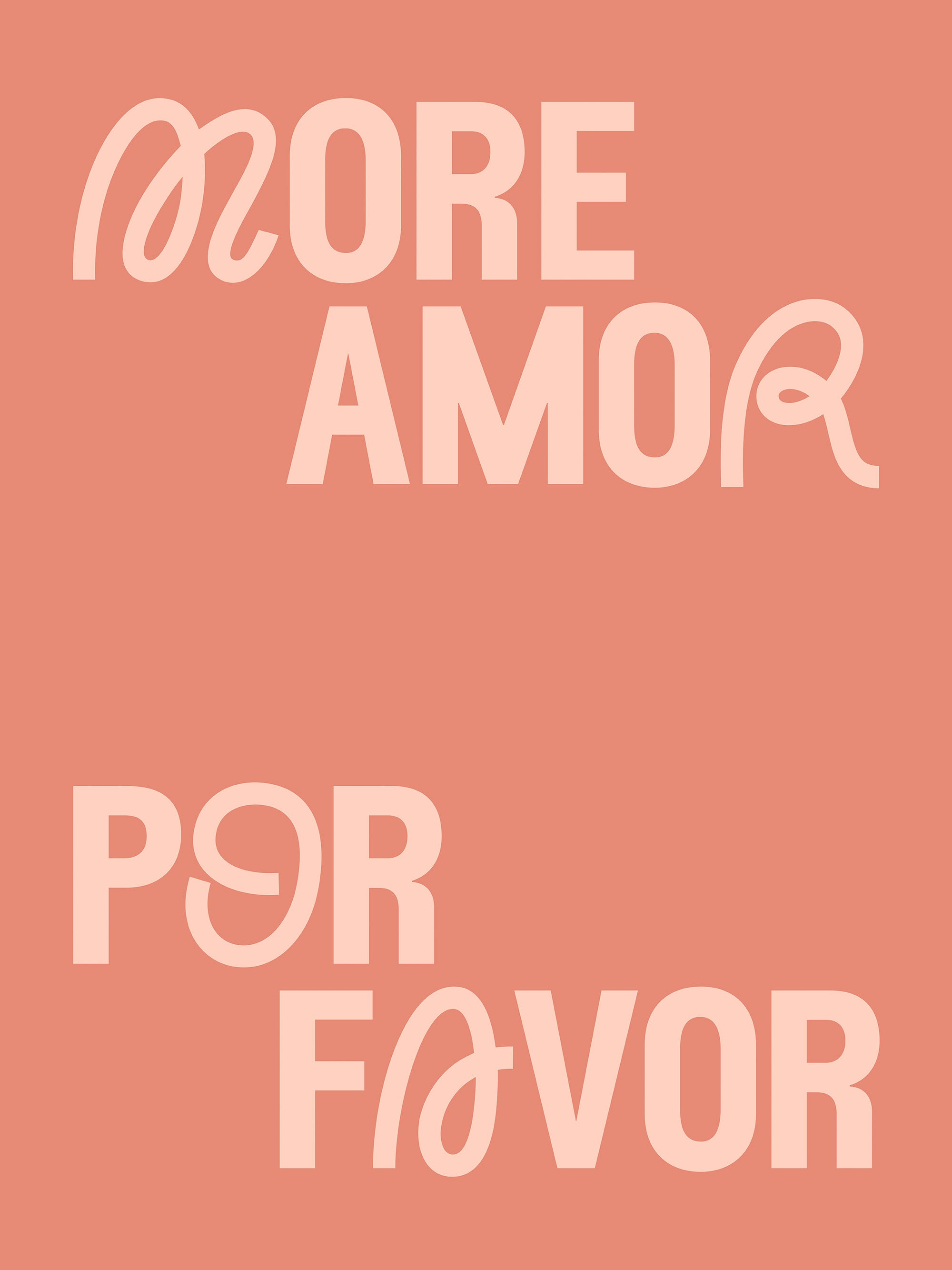 More Amor Por Favor Print