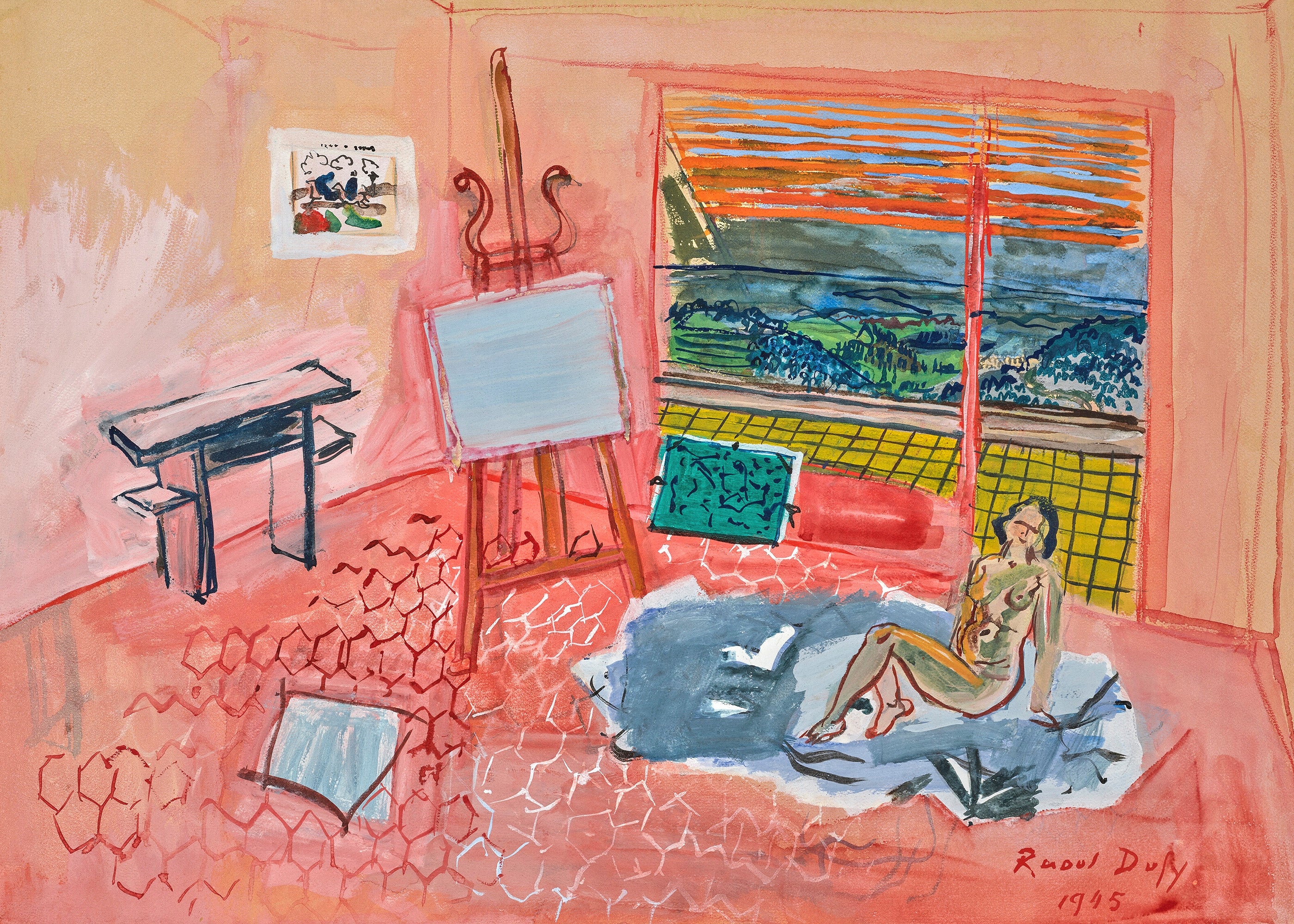 Raoul Dufy - Nude in the Red Studio Print