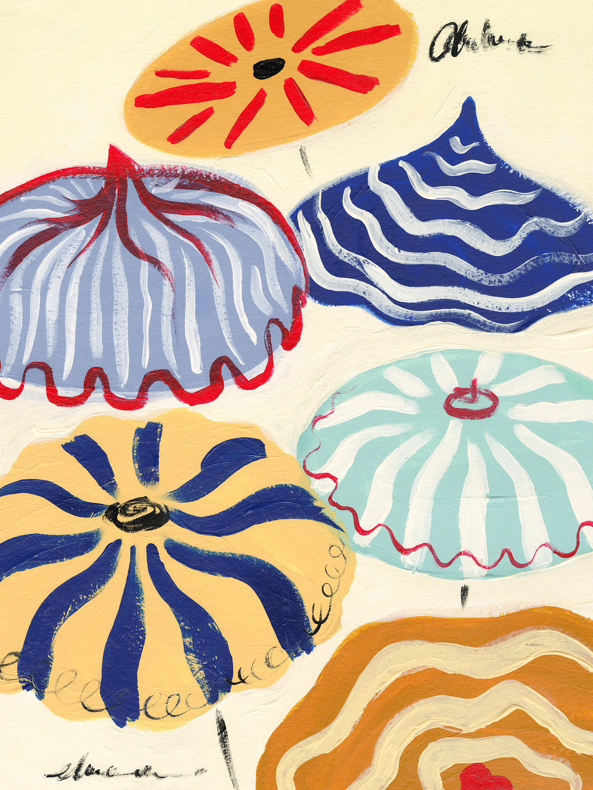 Riviera Parasols Print