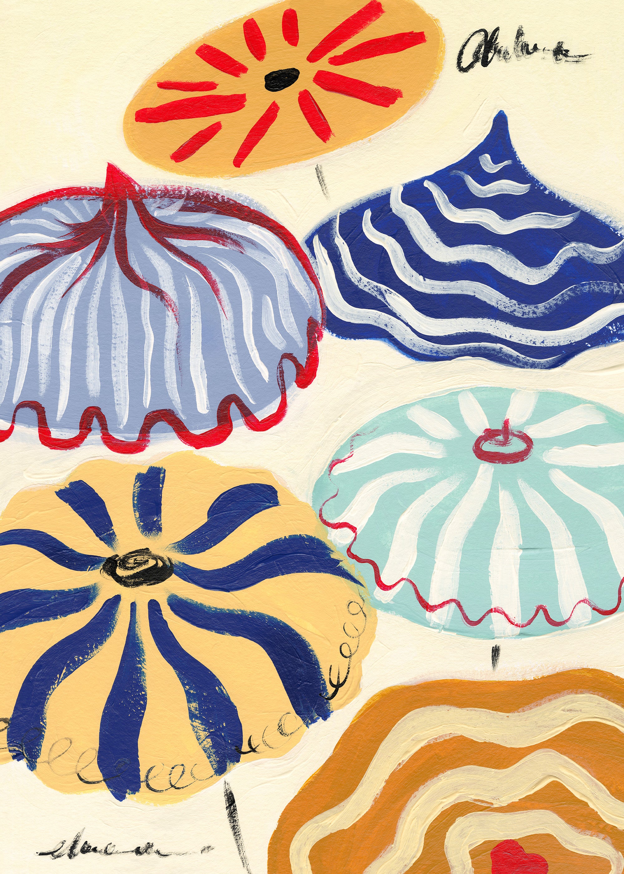 Riviera Parasols Print