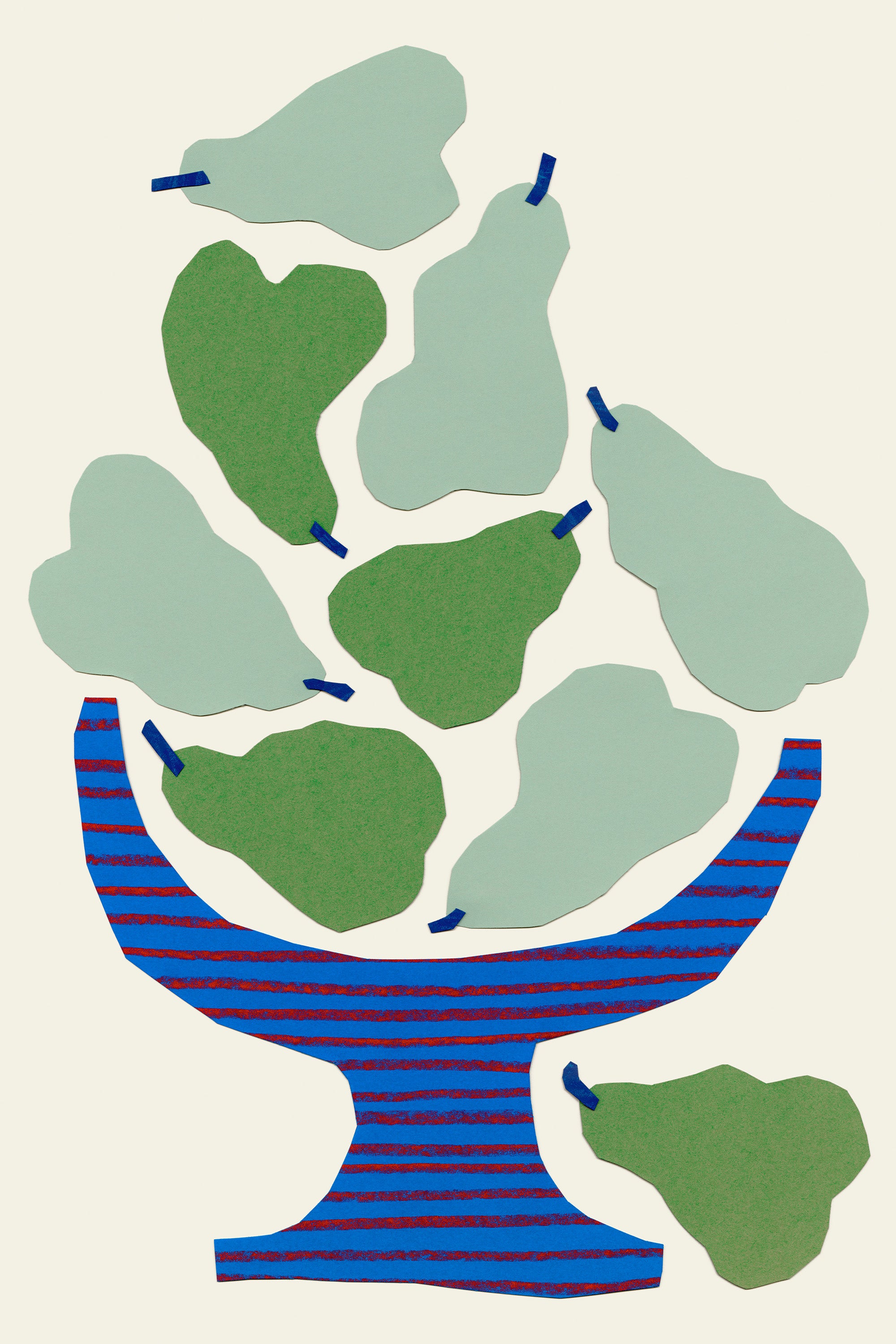 Toppling Pears Print