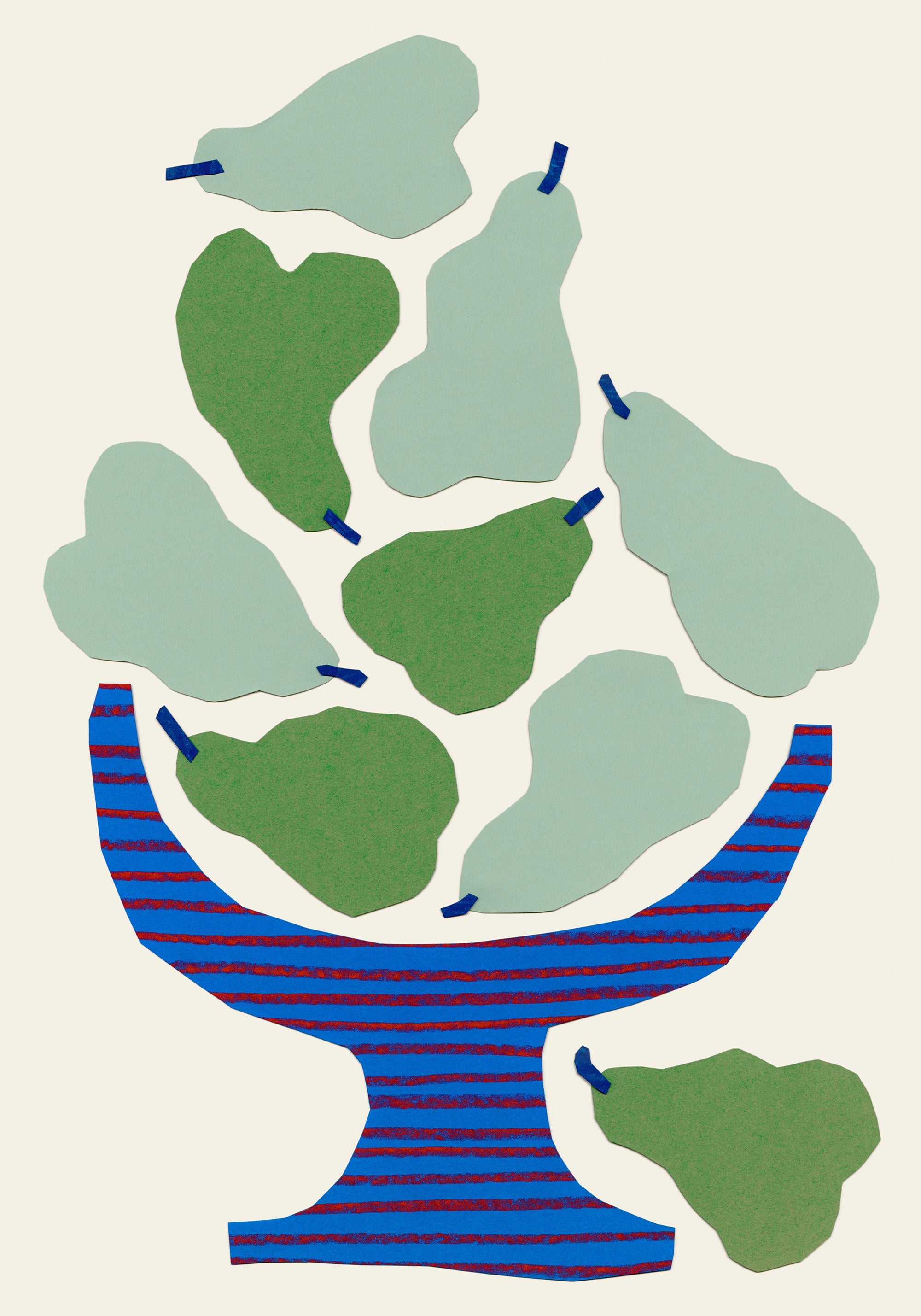 Toppling Pears Print