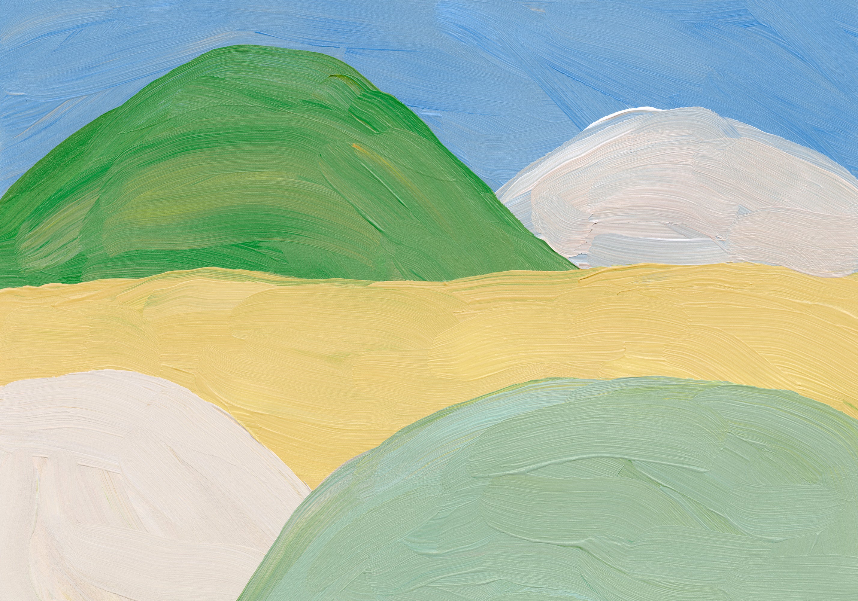 Brushstroke Hills Print
