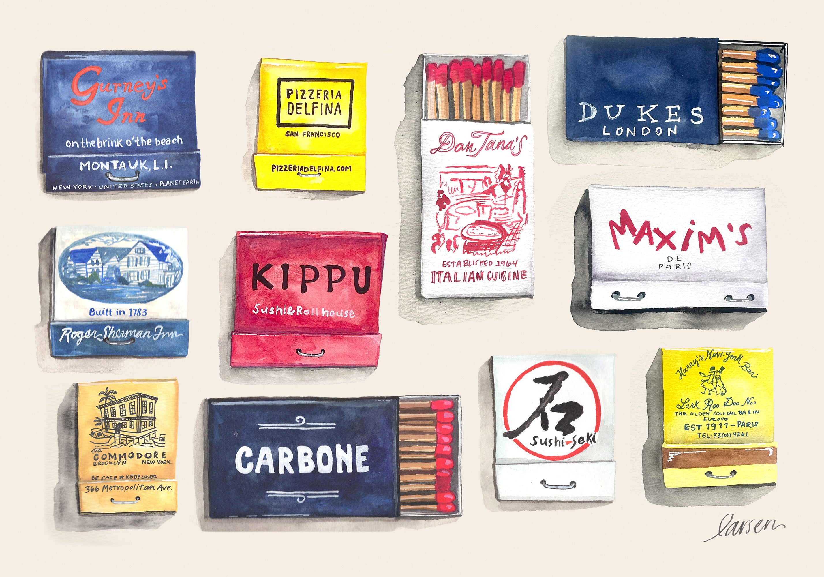 Larsen McDowell Art - Matchbook Collection No2 Print