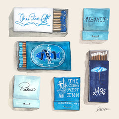 Larsen McDowell Art - Matchbook Collection Blue Print