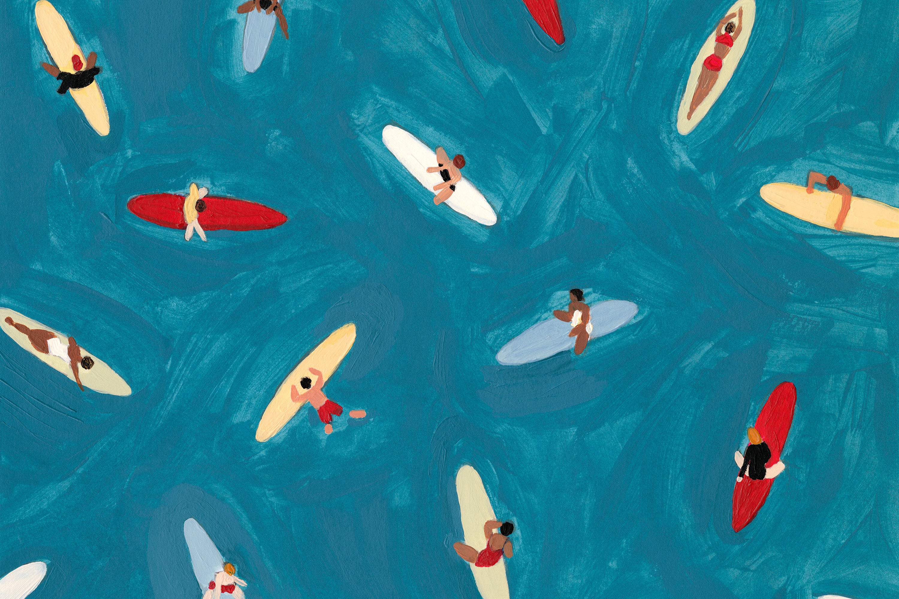 Surfers in the Blue Print