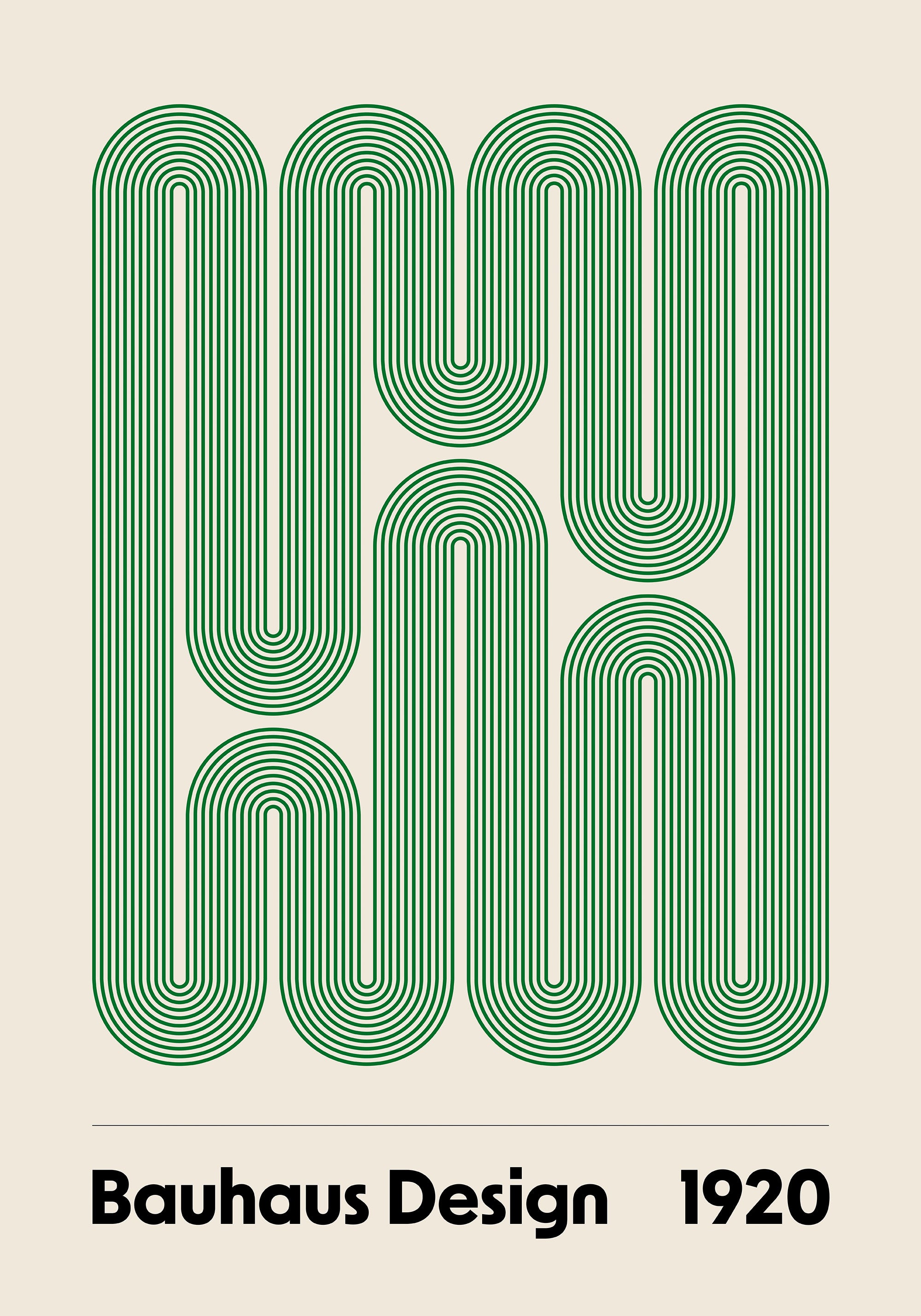 Bauhaus Design Swirls Print