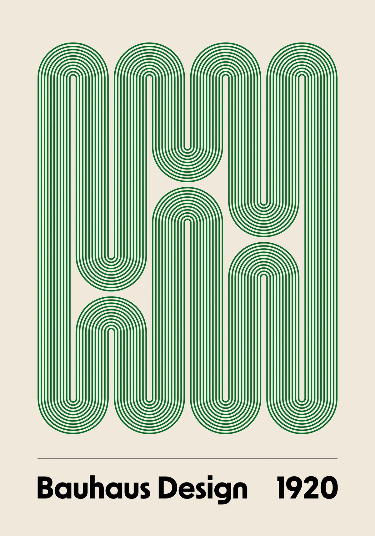 Bauhaus Design Swirls Print