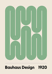 Bauhaus Design Swirls Print