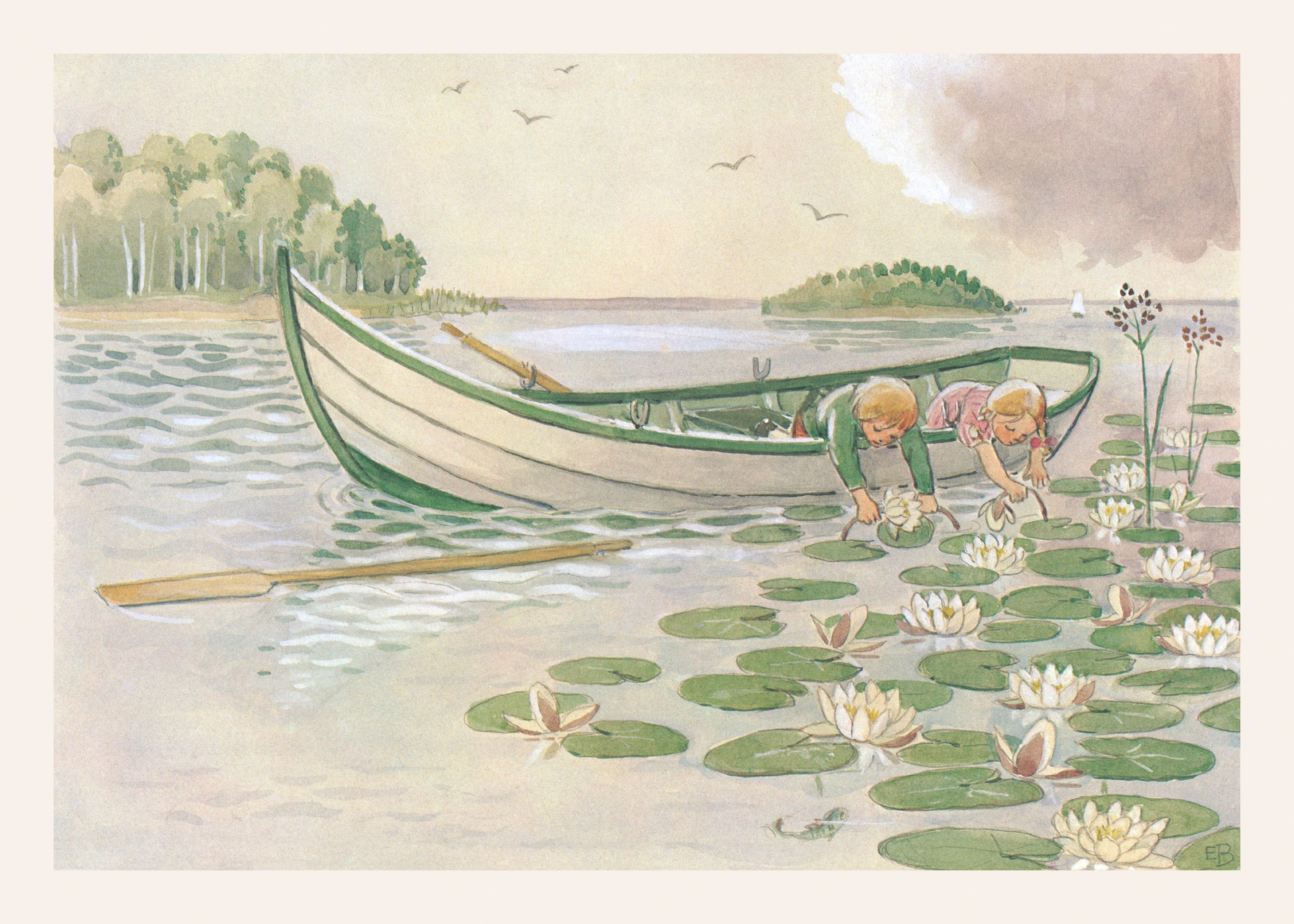 Elsa Beskow - Uncle Blue's New Boat Print