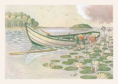 Elsa Beskow - Uncle Blue's New Boat Print