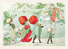 Elsa Beskow - The Strawberry Family Print