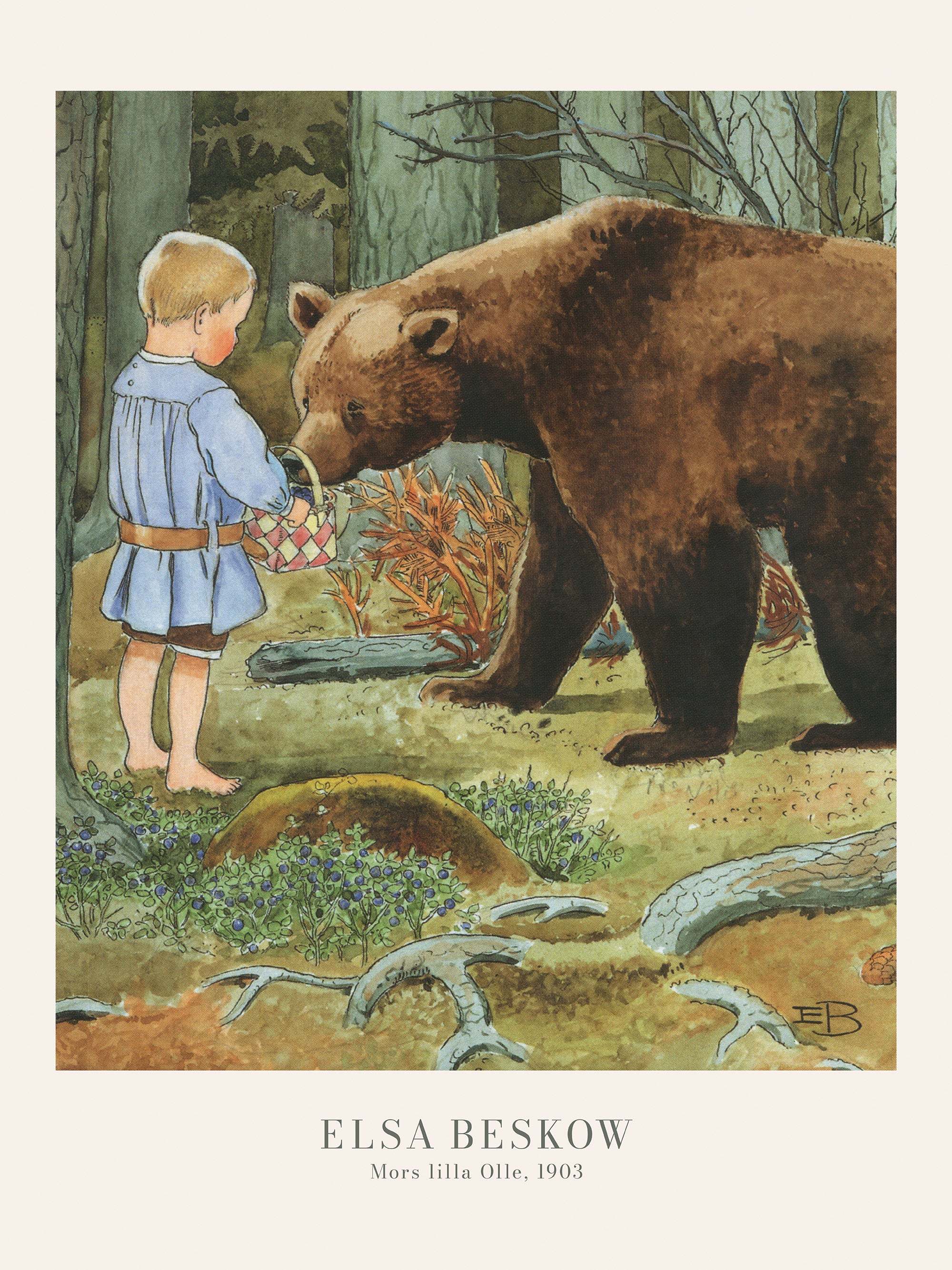 Elsa Beskow - Mother's little Olle Print