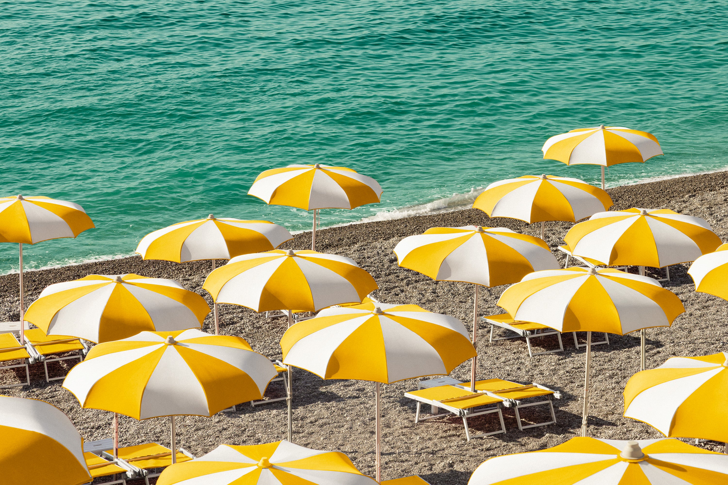 Seaside Parasols Print