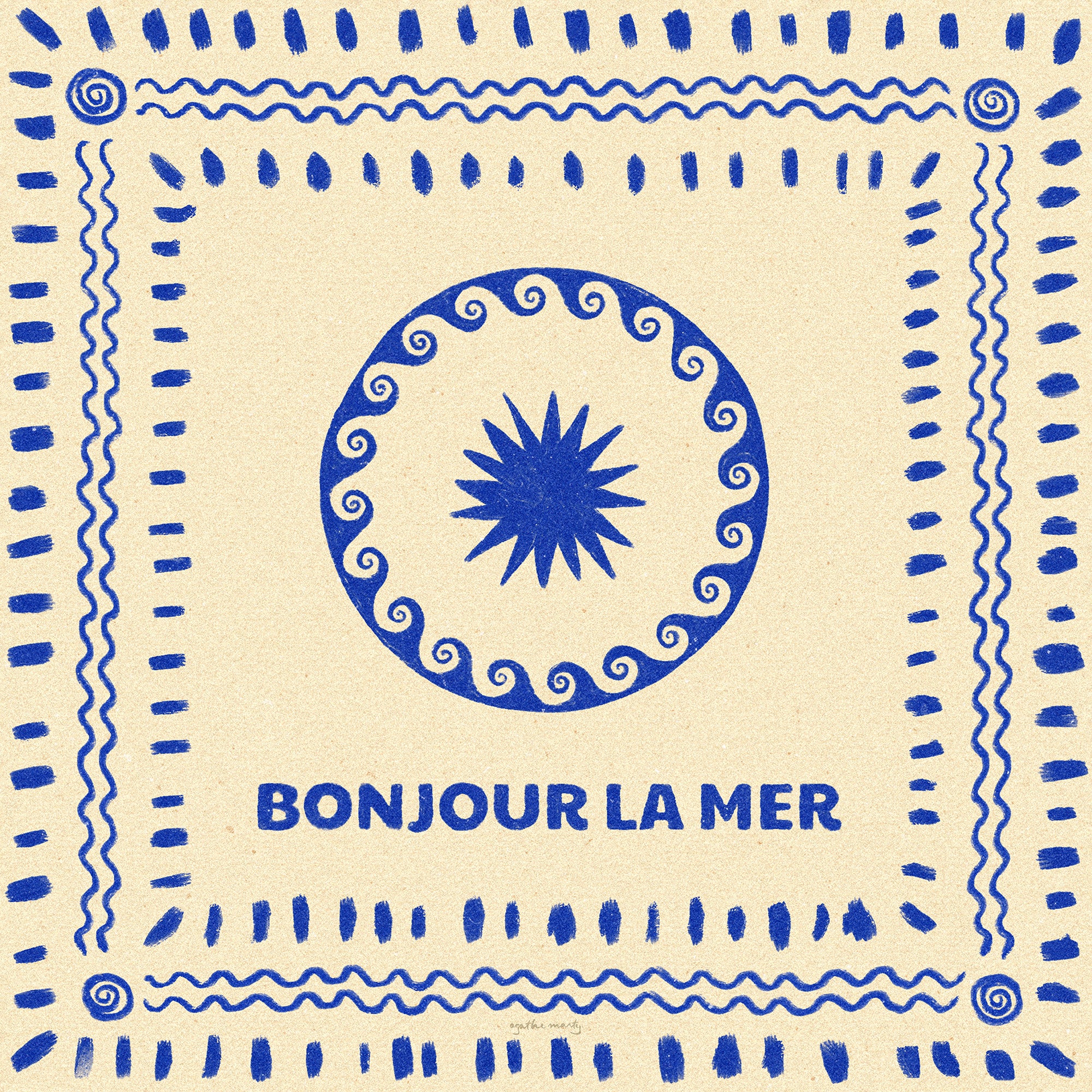 Agathe Marty - Bonjour la Mer Print