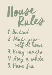 The House Rules Print