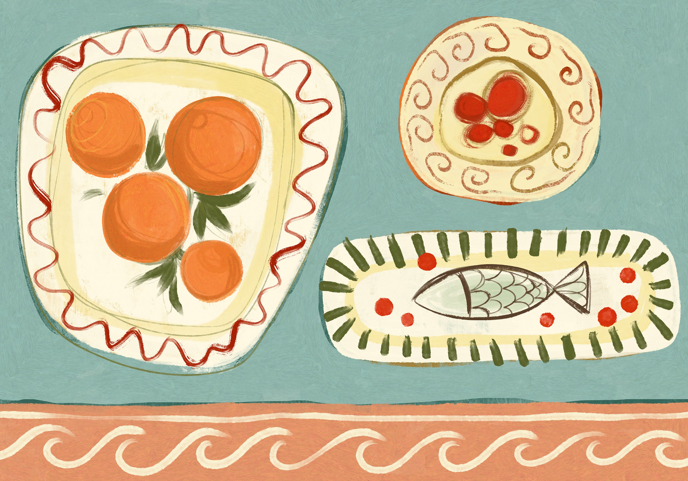 Riviera Table Print