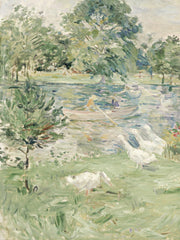 Berthe Morisot - Girl in a Boat with Geese Print