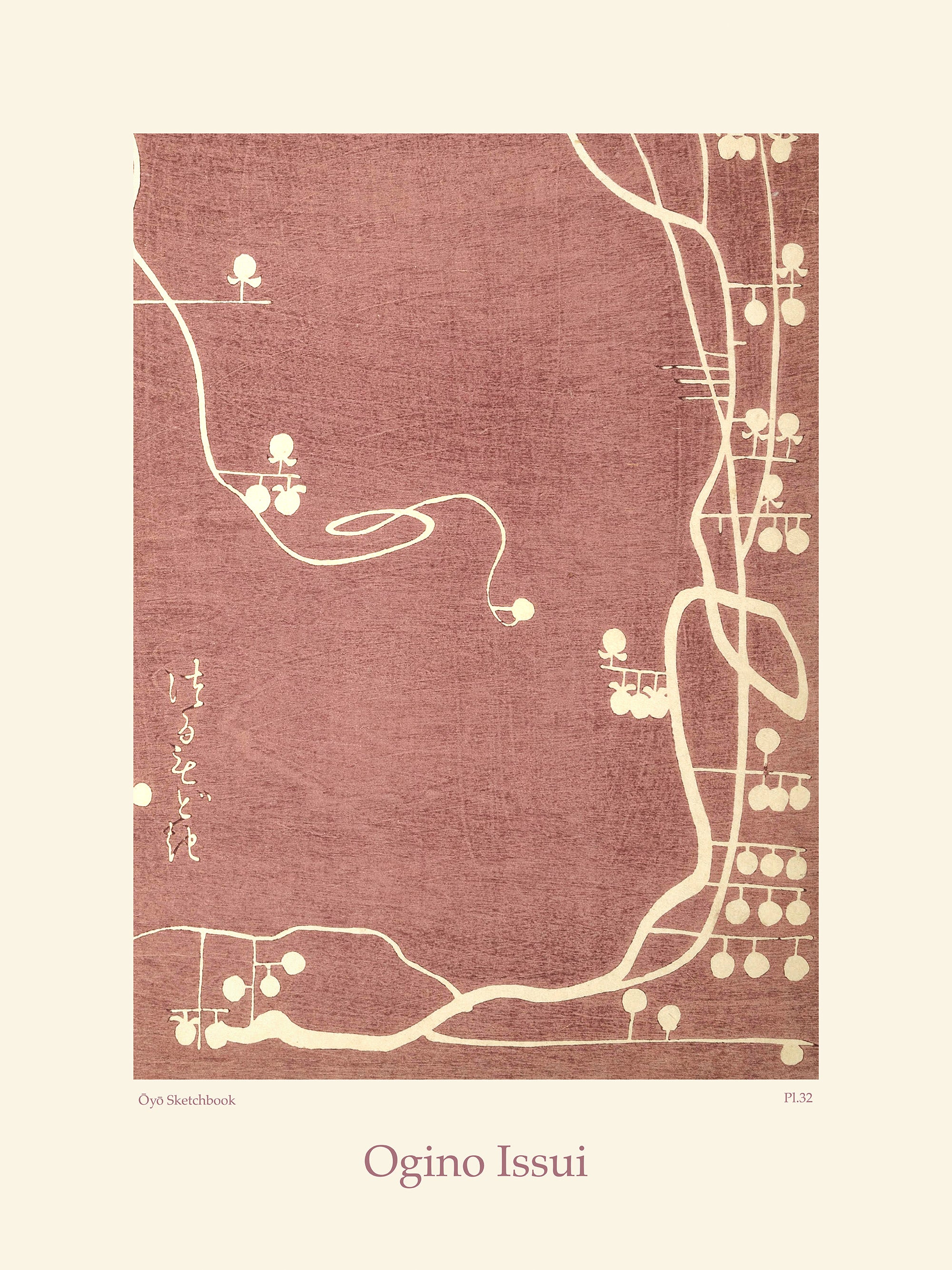 Ogino Issui - Ōyō Manga, Decorative Study Print