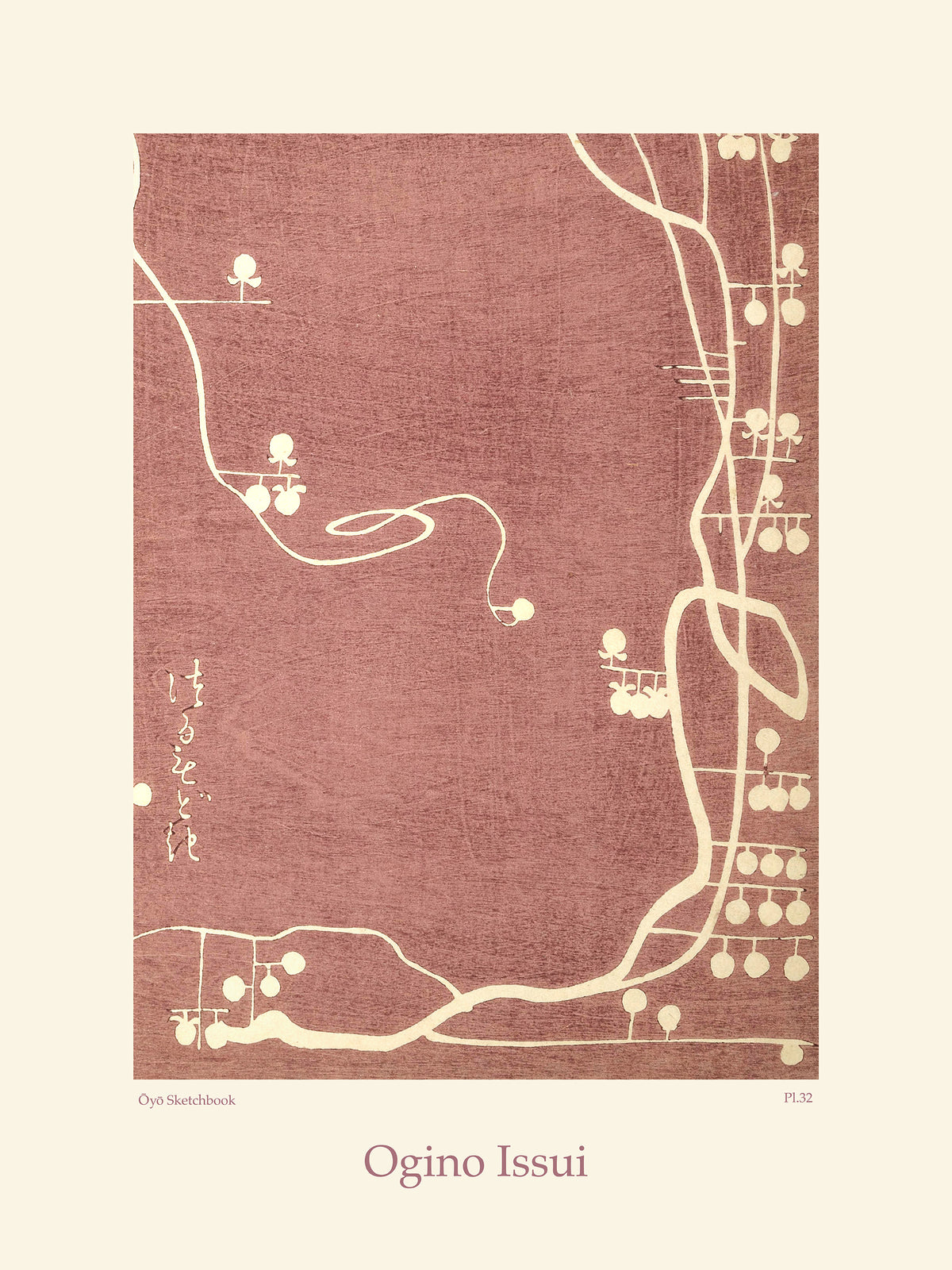 Ogino Issui - Ōyō Manga, Decorative Study Print