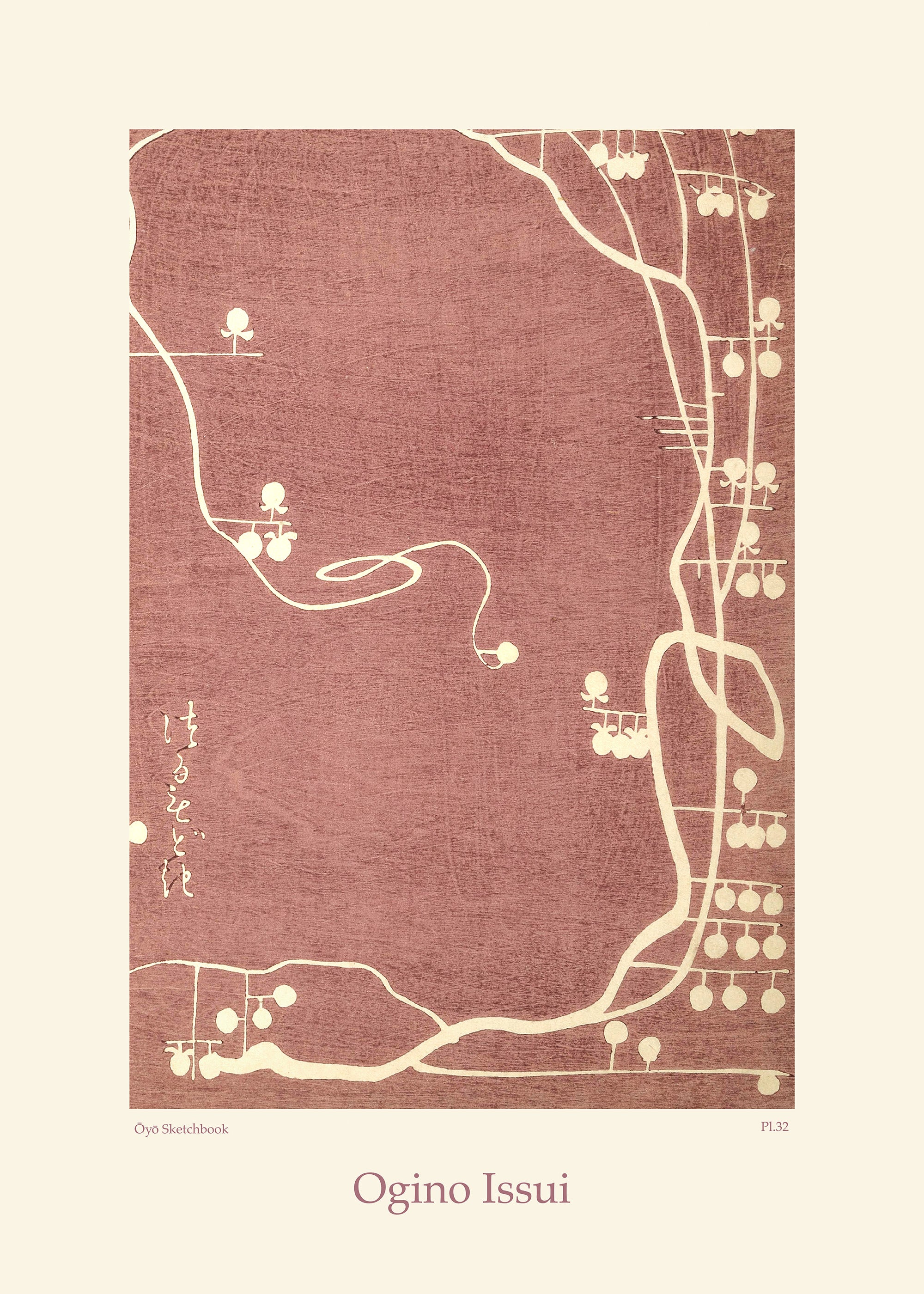 Ogino Issui - Ōyō Manga, Decorative Study Print