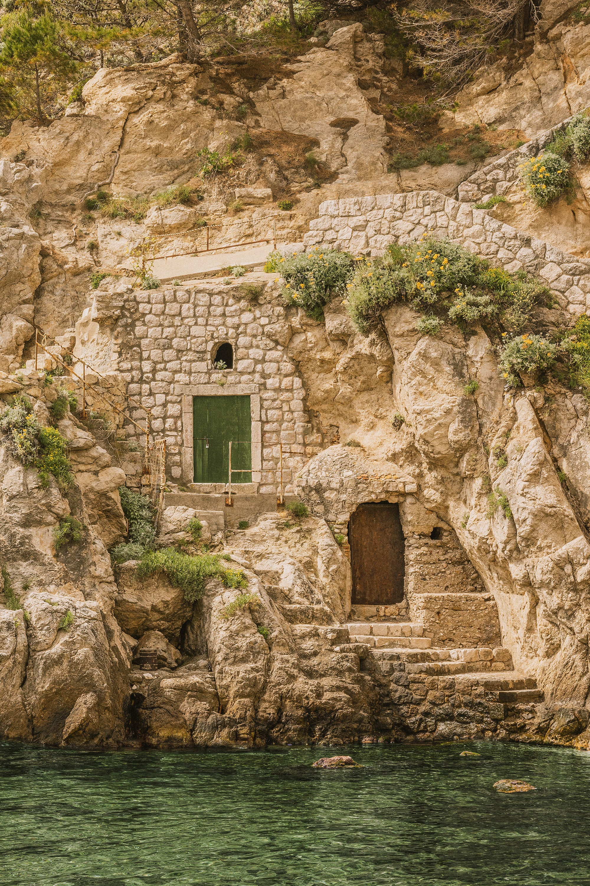 Beneath the Cliffs Print