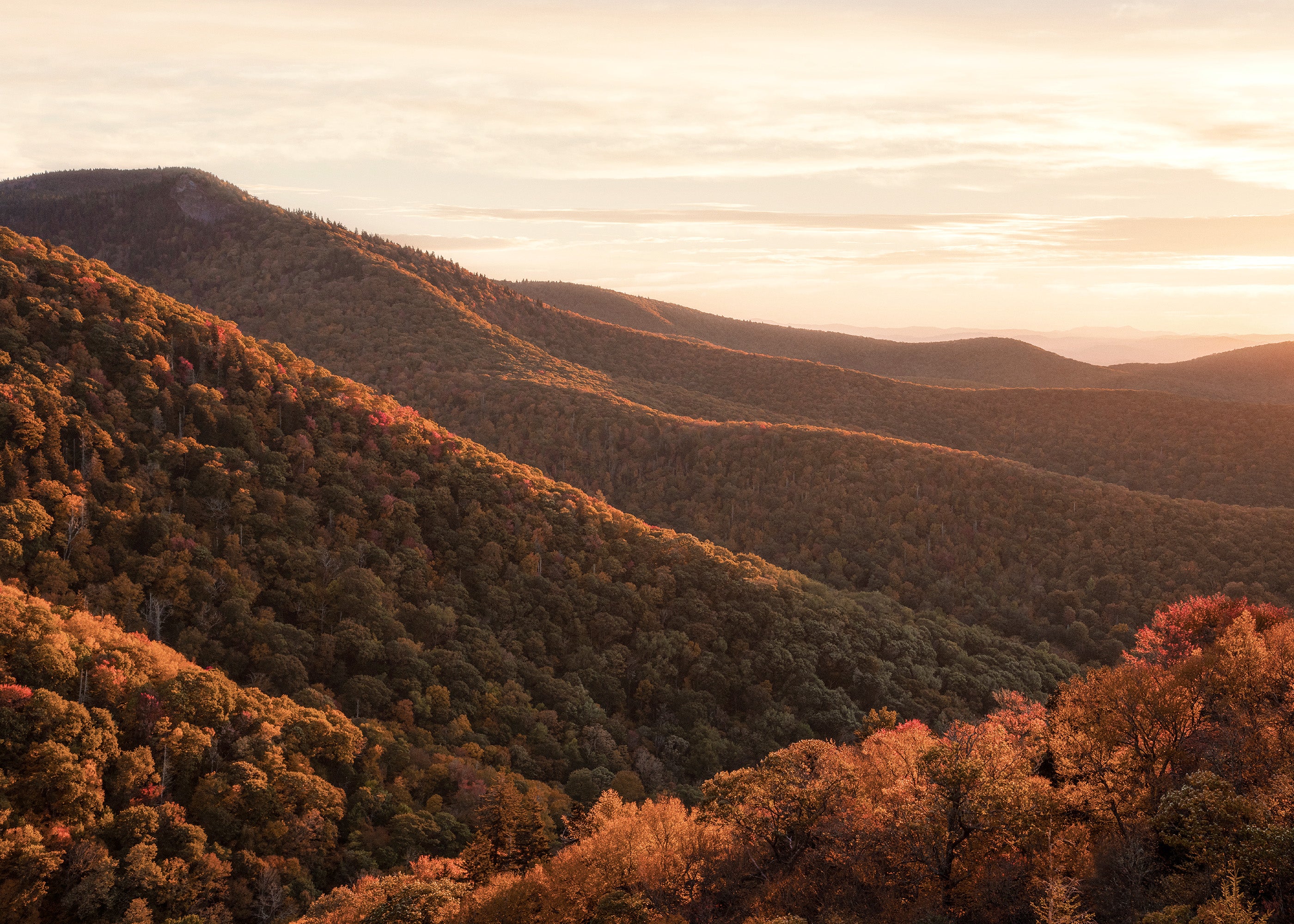 Blue Ridge Mountain Sunrise Print