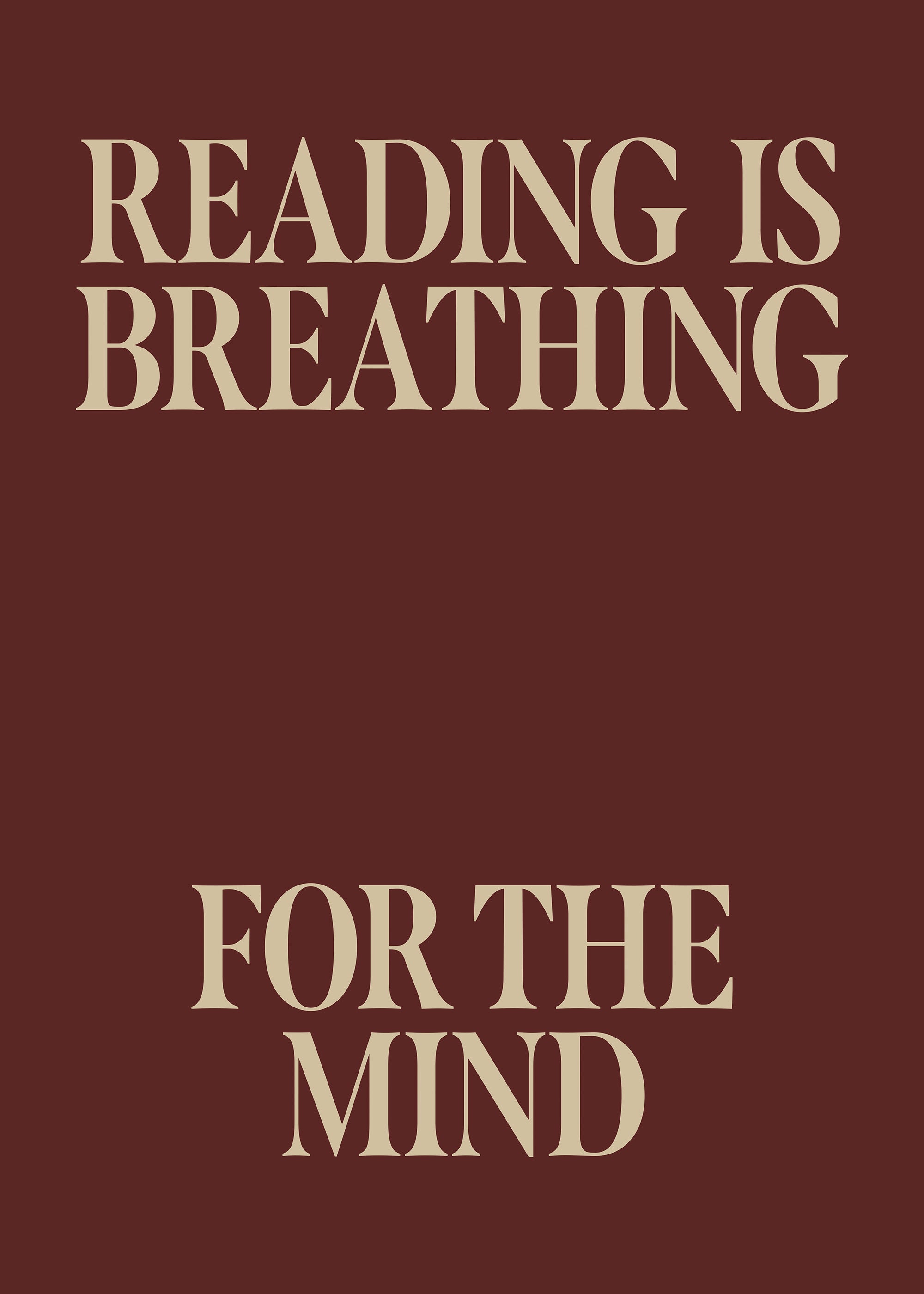 Reading is Breathing Print