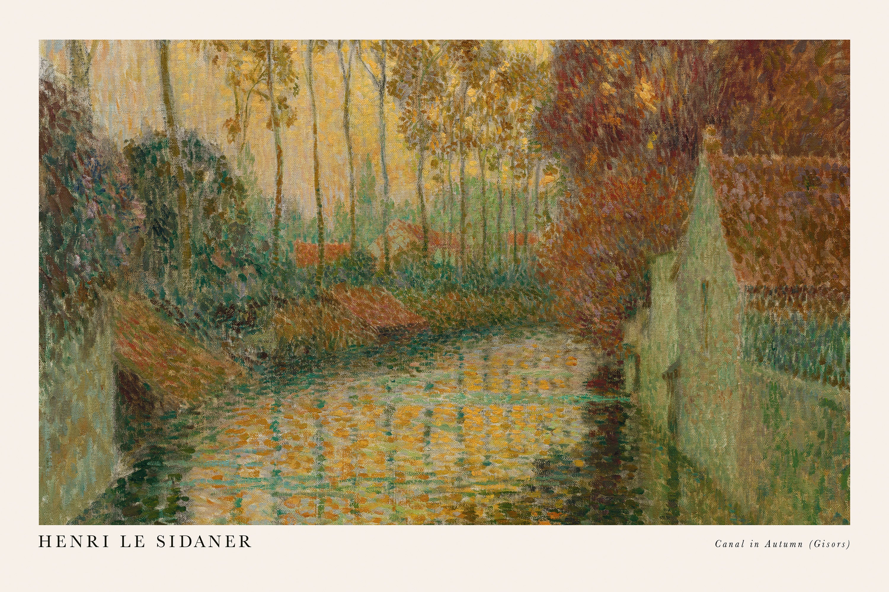 Henri Le Sidaner - Canal in Autumn Print