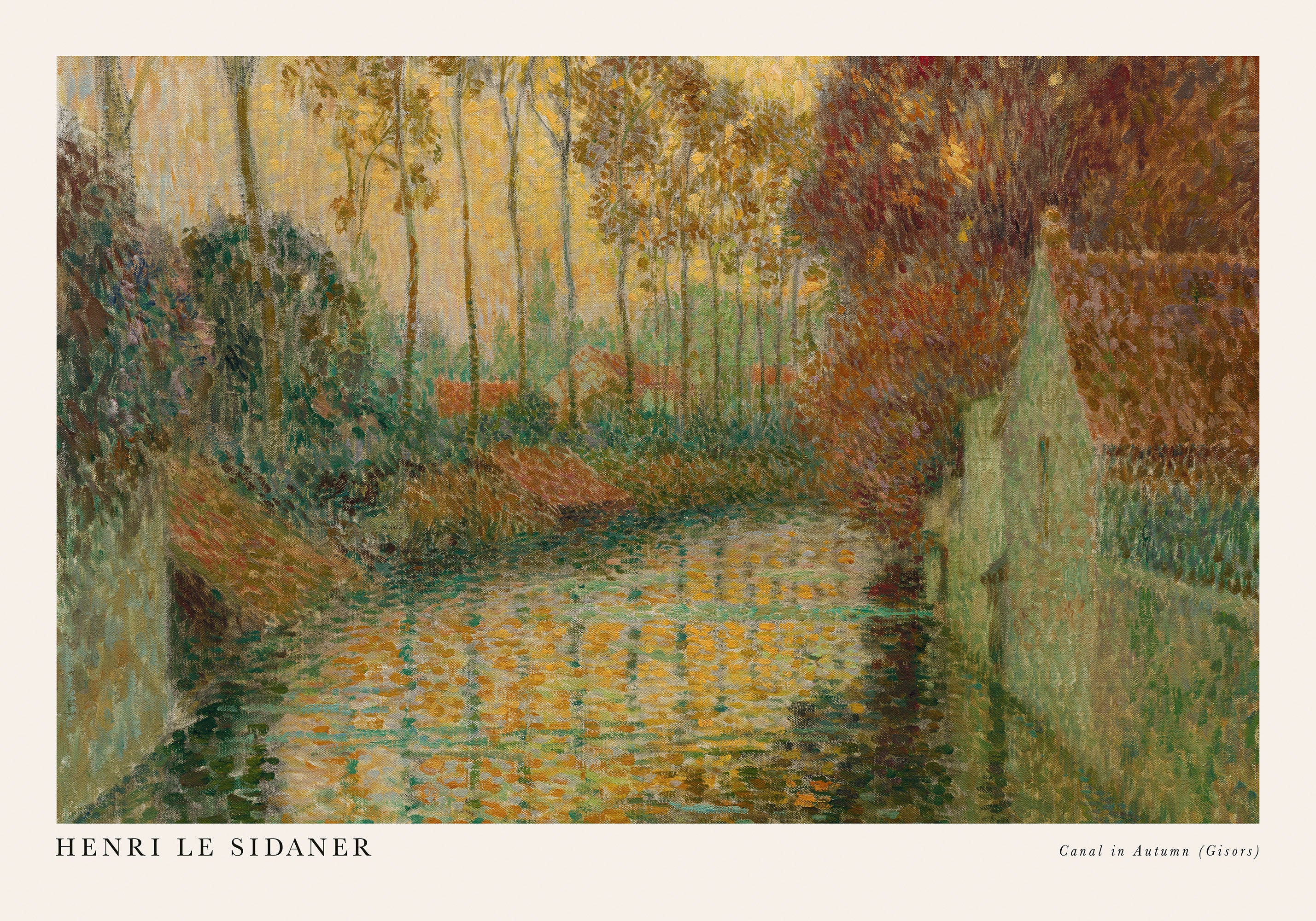 Henri Le Sidaner - Canal in Autumn Print