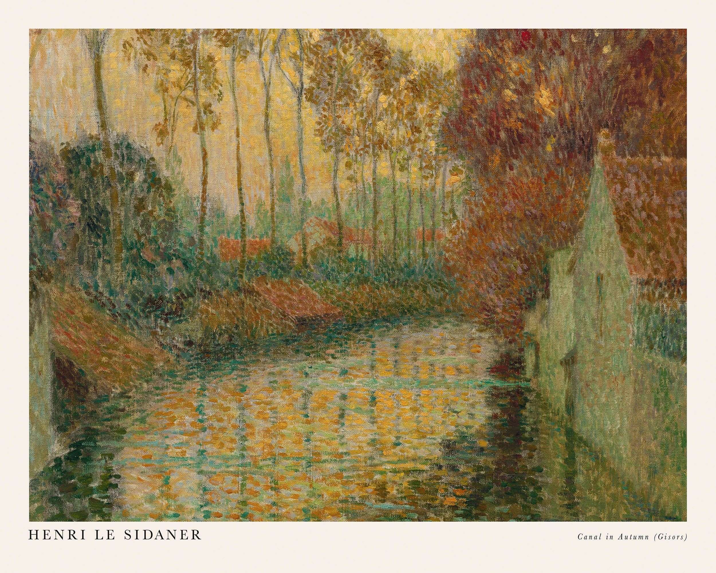 Henri Le Sidaner - Canal in Autumn Print
