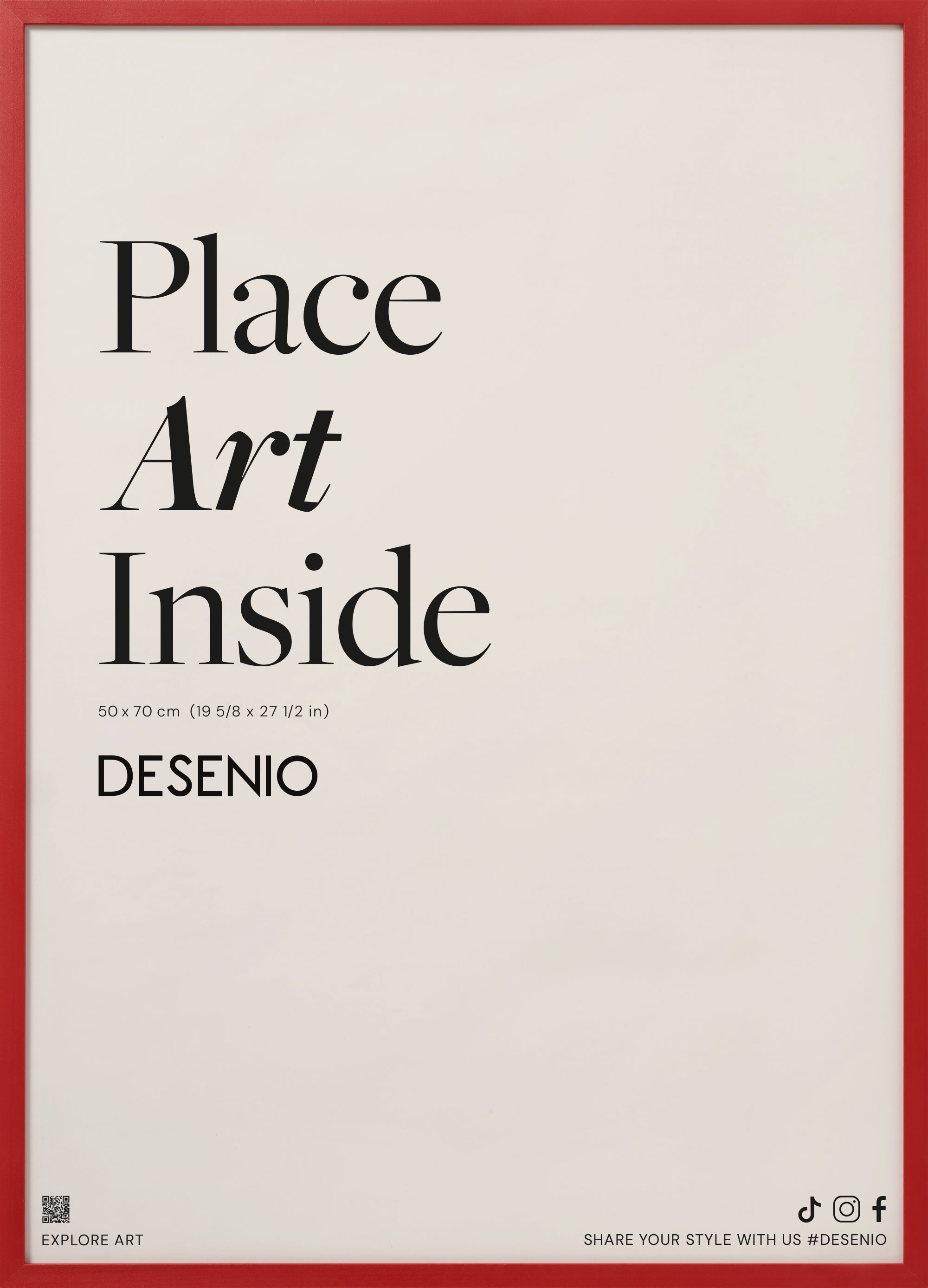 Red picture frame, 20 x 28 in