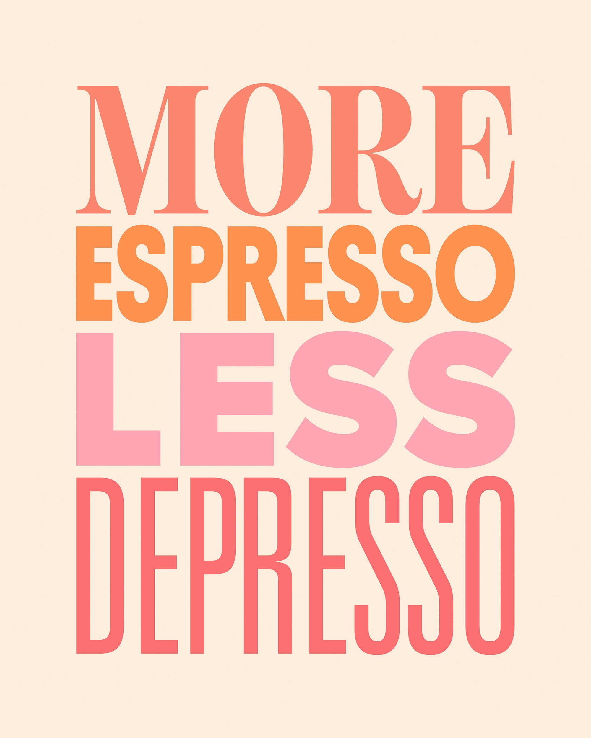 More Espresso Pink Print